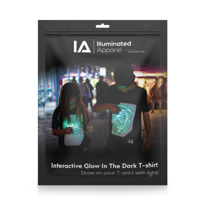 Kids Interactive Glow T-Shirt - Black