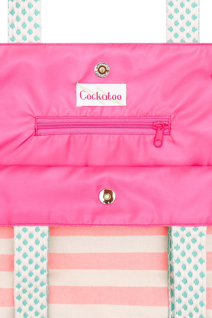 WIDE STRIPE BEACH BAG