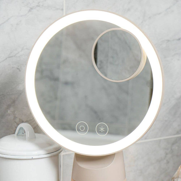 Glow Plus - Large Makeup Mirror & Bluetooth Speaker.