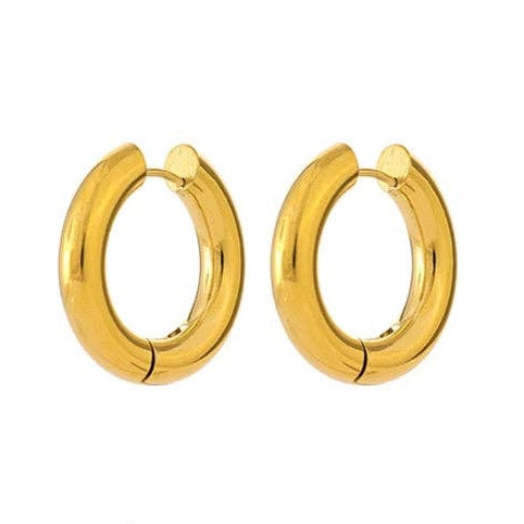Chunky Gold Hoop Earrings