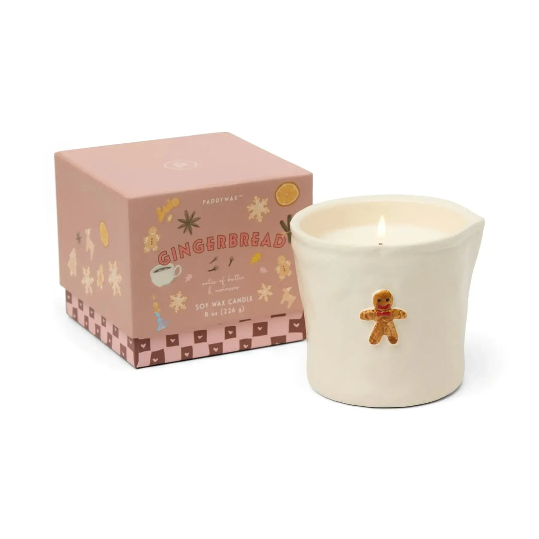 Gingerbread embossed gingerbread scented candle
