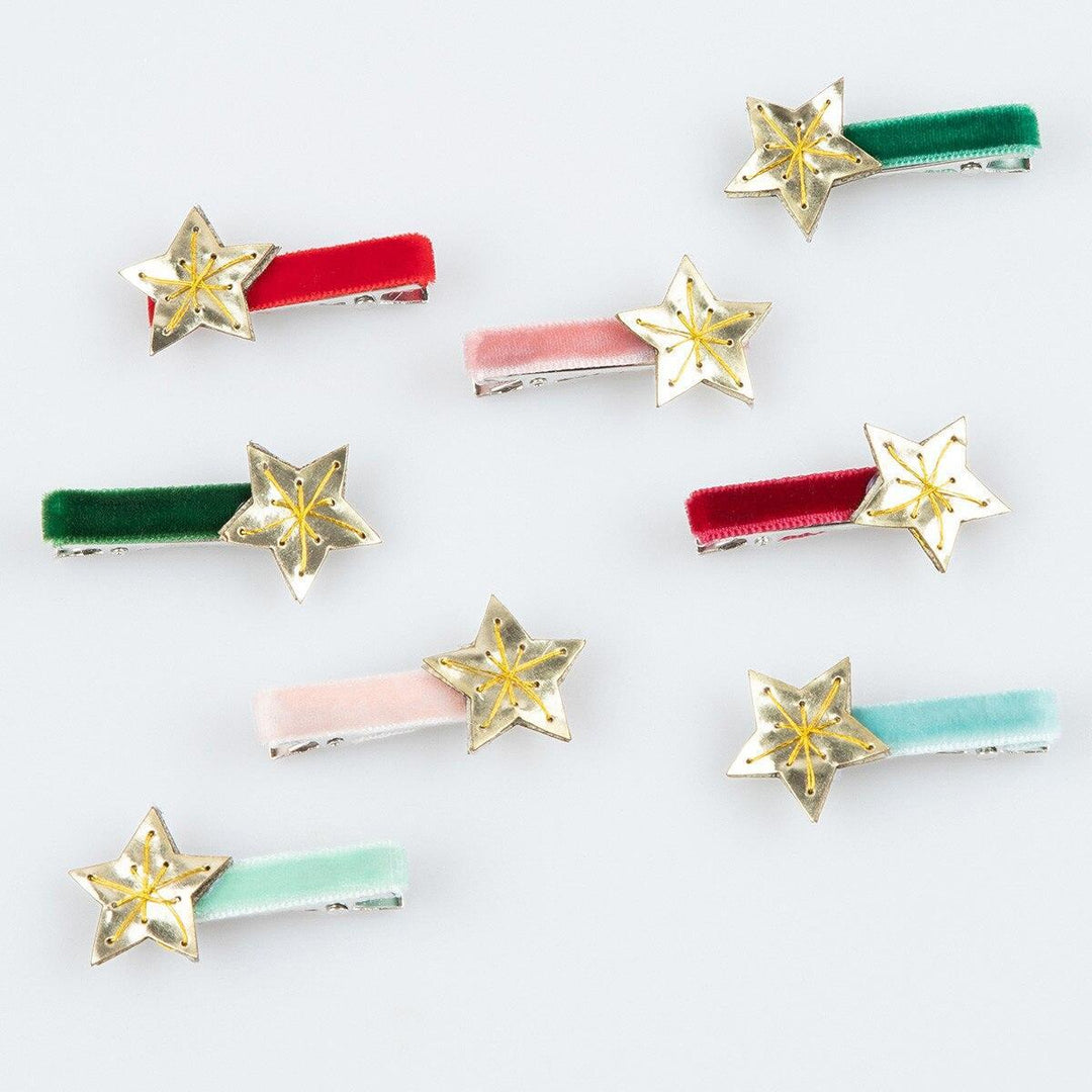 Gold Star Hair Clips