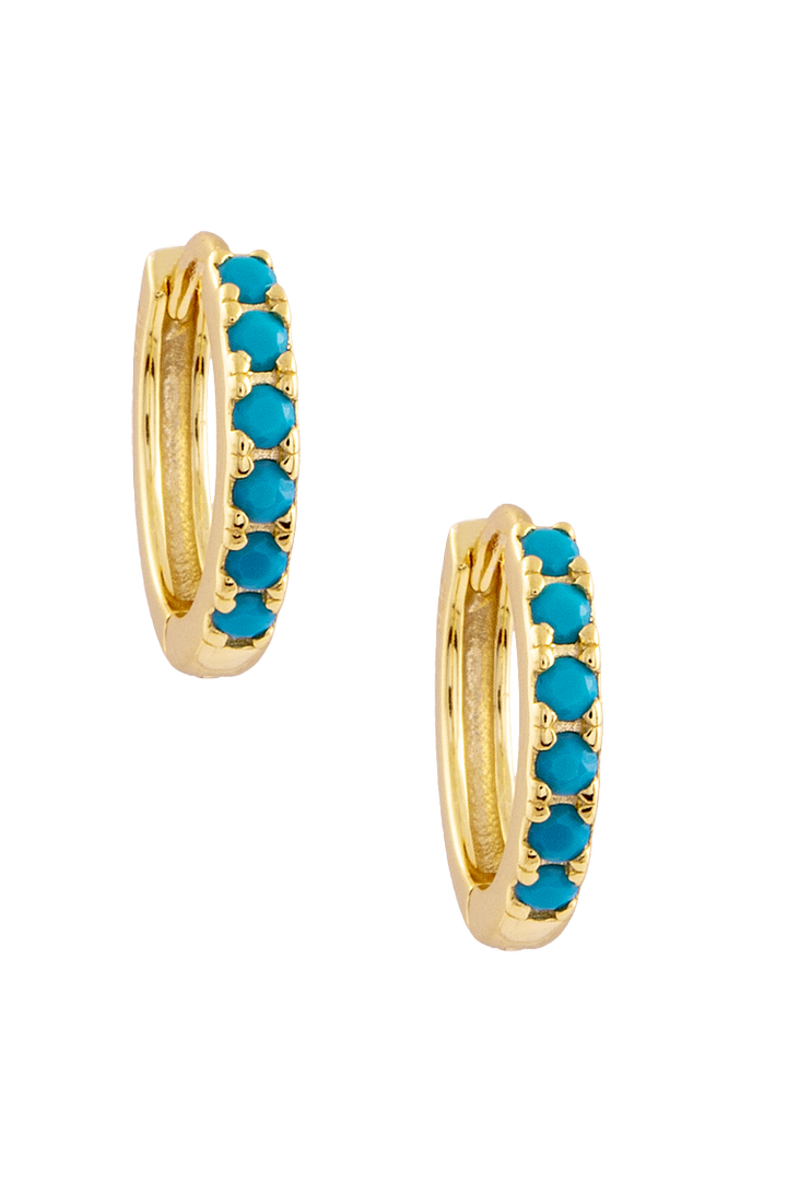 Midi Turquoise Hoops