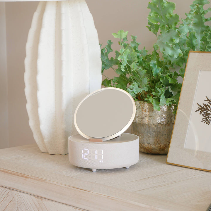 Mirror, Bluetooth Speaker, Clock & Wireless Charger