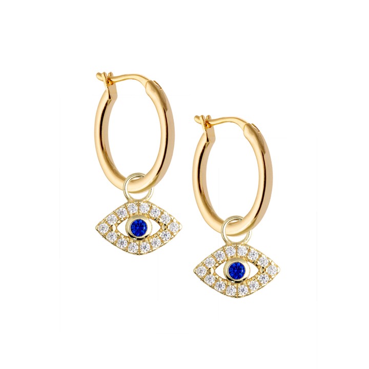 Zirconia Blue Eye Hoops