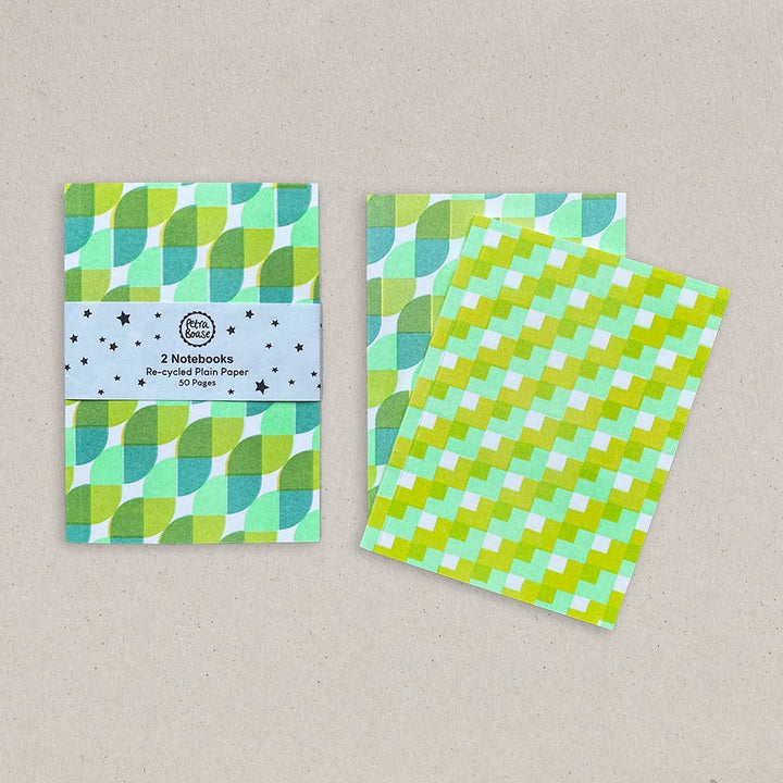 2 Riso Printed Notebooks neon