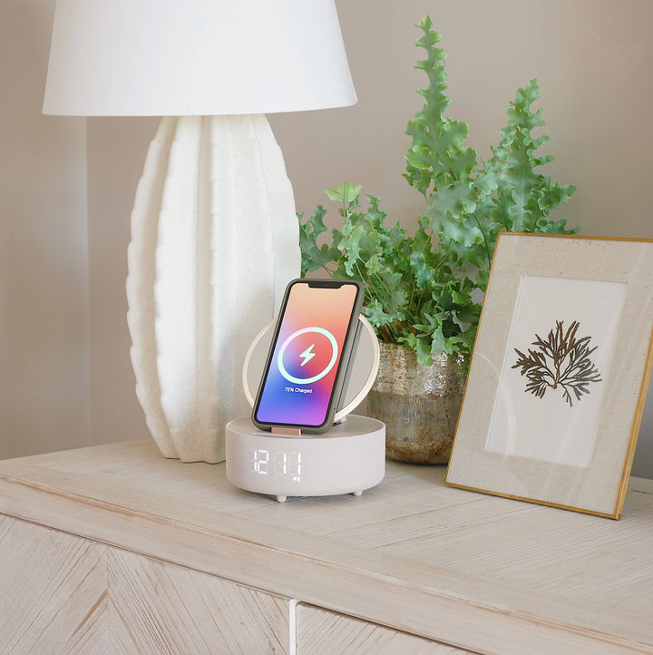 Mirror, Bluetooth Speaker, Clock & Wireless Charger