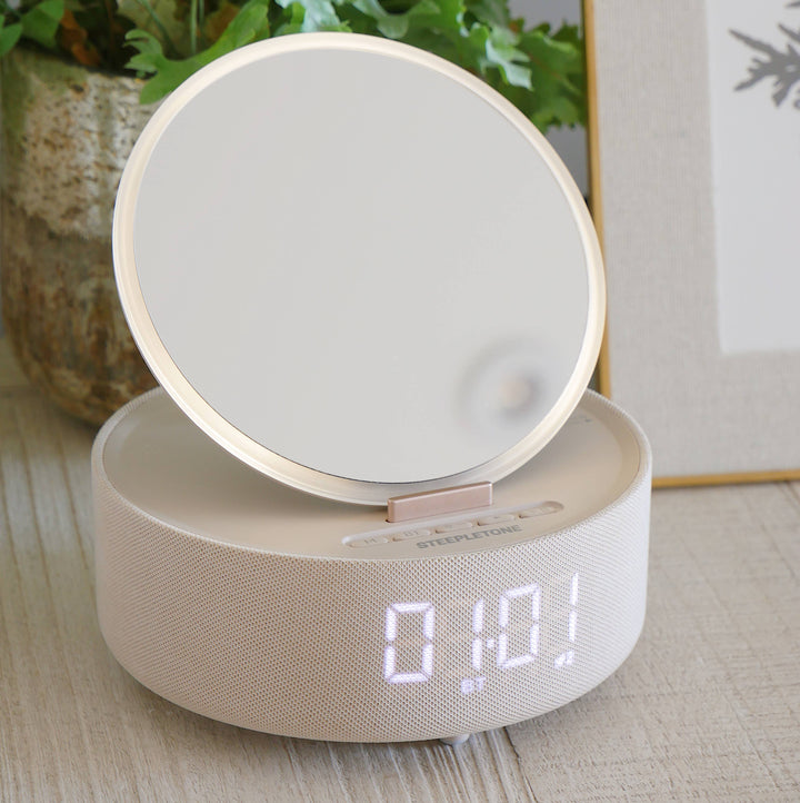 Mirror, Bluetooth Speaker, Clock & Wireless Charger