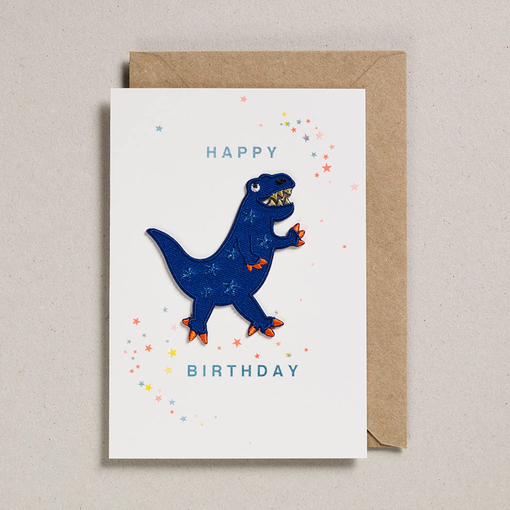 Patch Cards  - Blue Dino