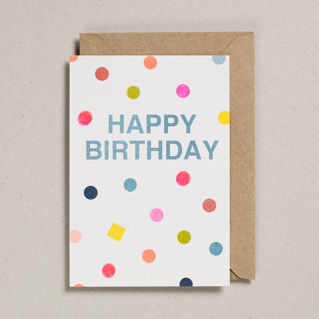Happy Birthday Card with Spots