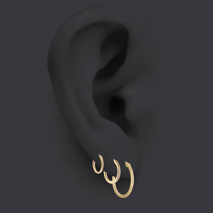 Zirconia Blue Eye Hoops