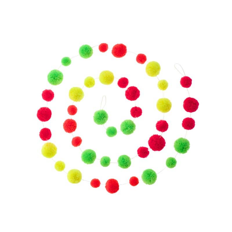 Neon Pom Pom Garland