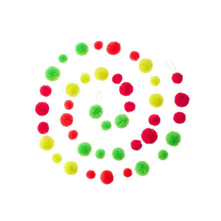 Neon Pom Pom Garland
