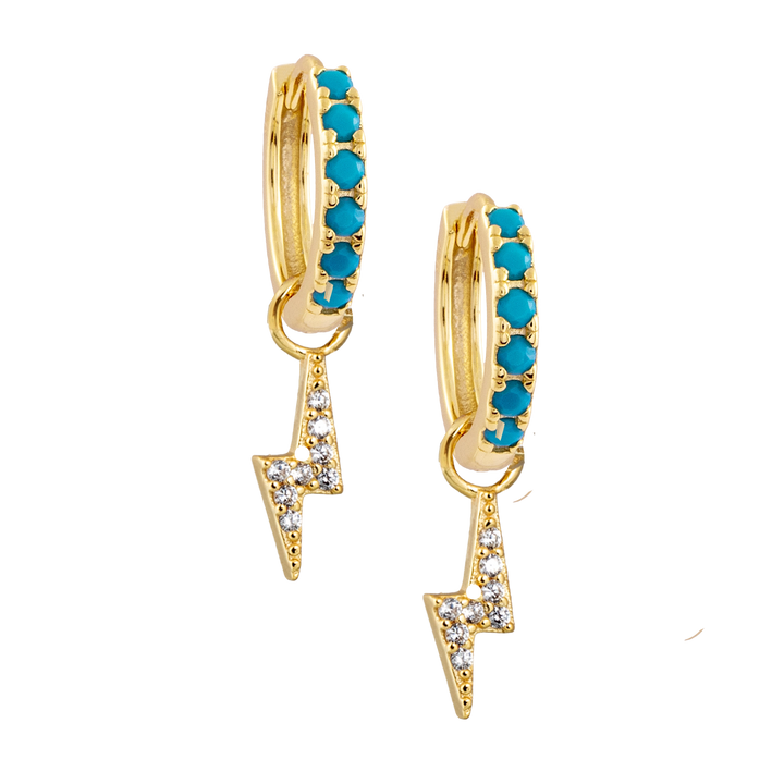 Midi Turquoise Hoops
