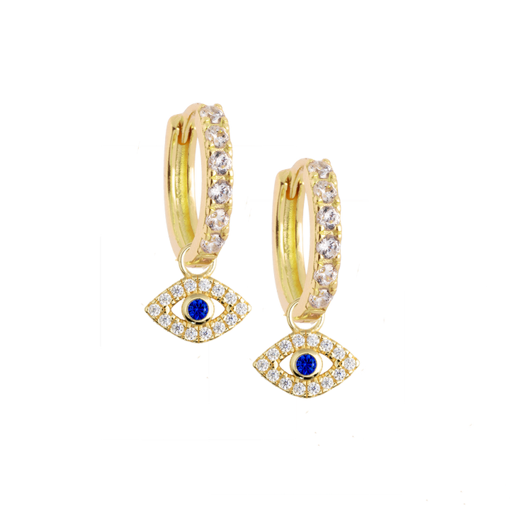 Zirconia Blue Eye Hoops