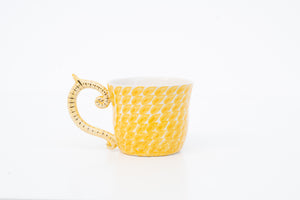 Tea Mug with Gold Leaf Handle