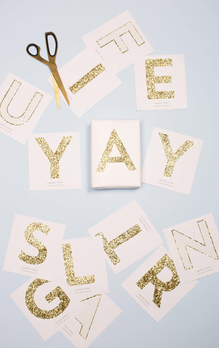 Large Glitter Letter/Number Stickers