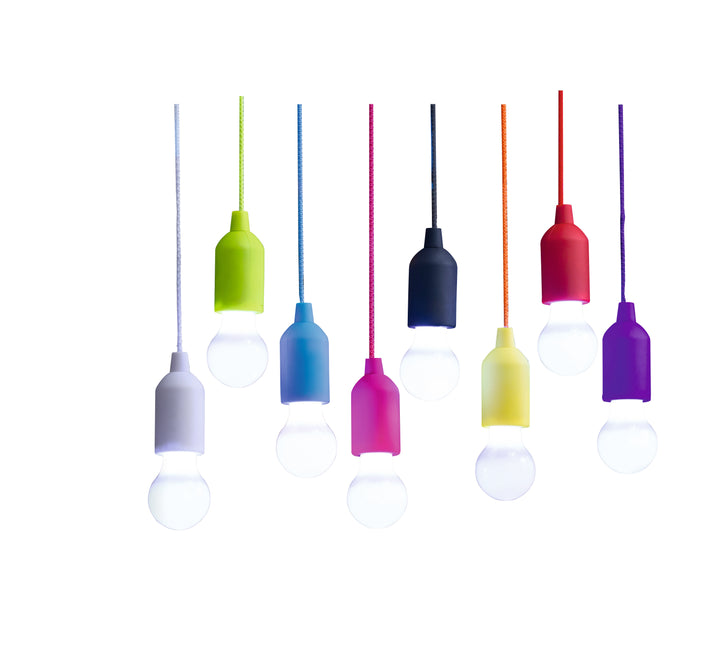 Pull Cord Lights perfect for bedroom decor, camping and parties