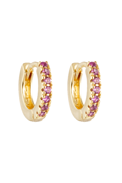 Pink Huggie Hoop Earrings