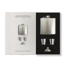 Load image into Gallery viewer, Stainless Steel Flask and Shotglass Set by Society
