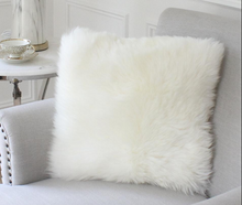 Load image into Gallery viewer, Coloured Sheepskin Double Faced Cushion