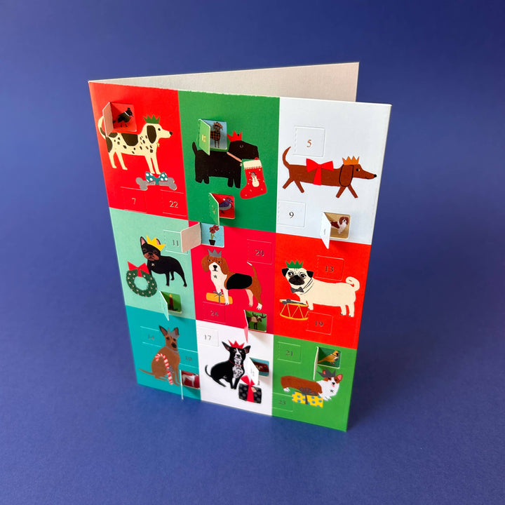Festive Dog Advent Calendar Christmas Card - ACC 113