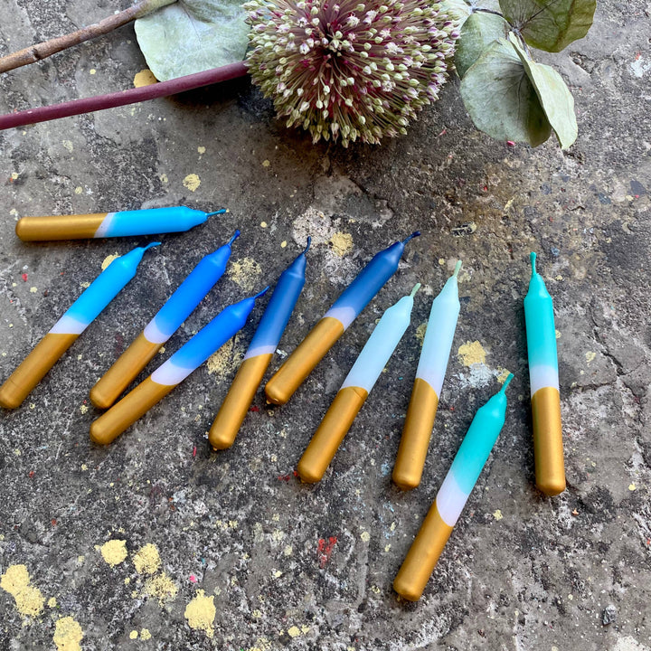 Dip Dye Little Star * Aqua stars