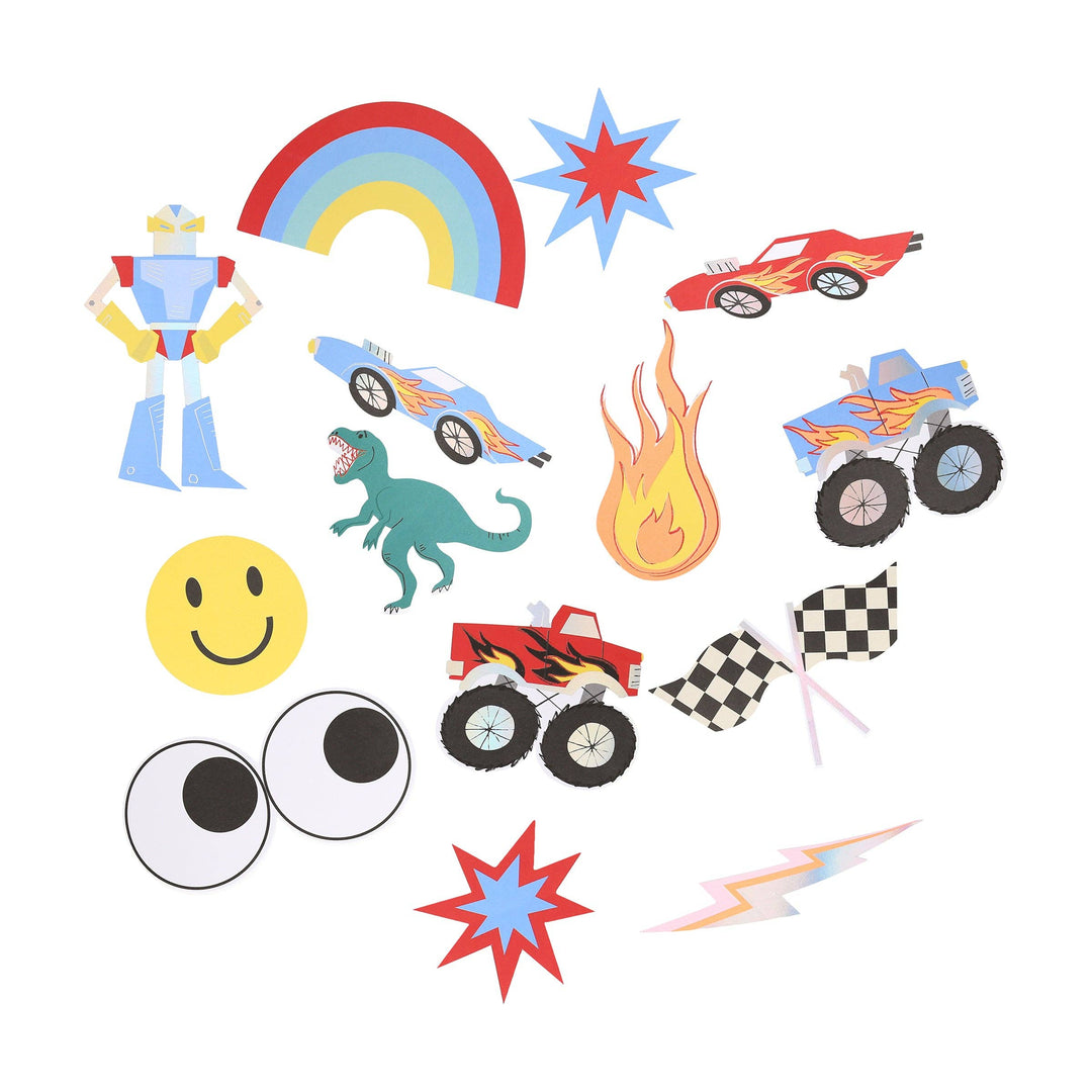 Toybox Icon Shaped Stickers (x 25)
