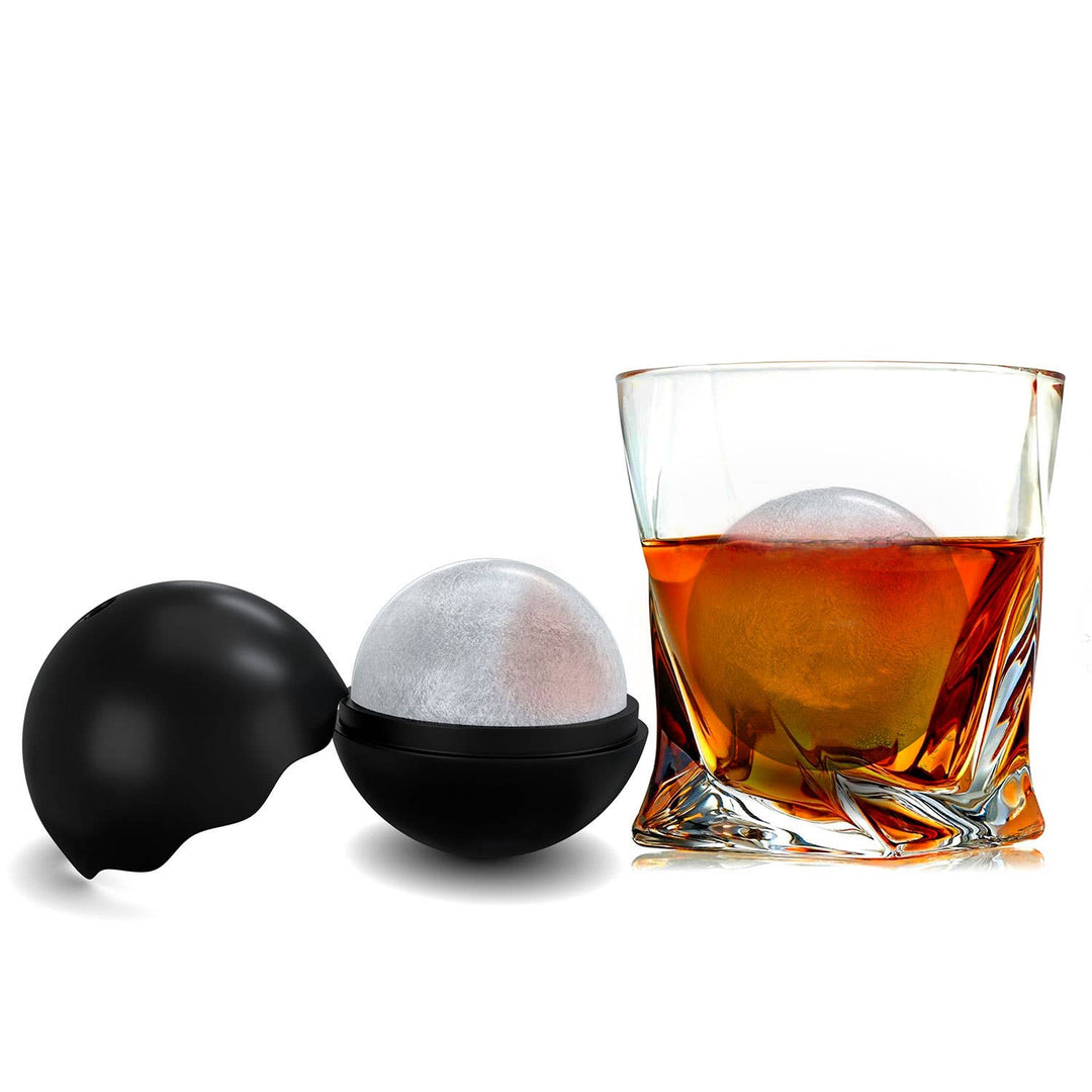 Ice Sphere Moulds (4x Ball Ice Moulds) - Black