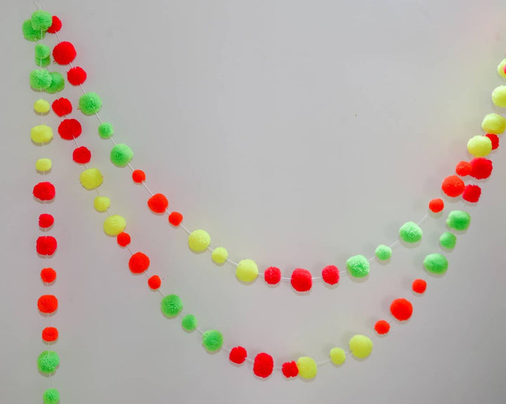 Neon Pom Pom Garland