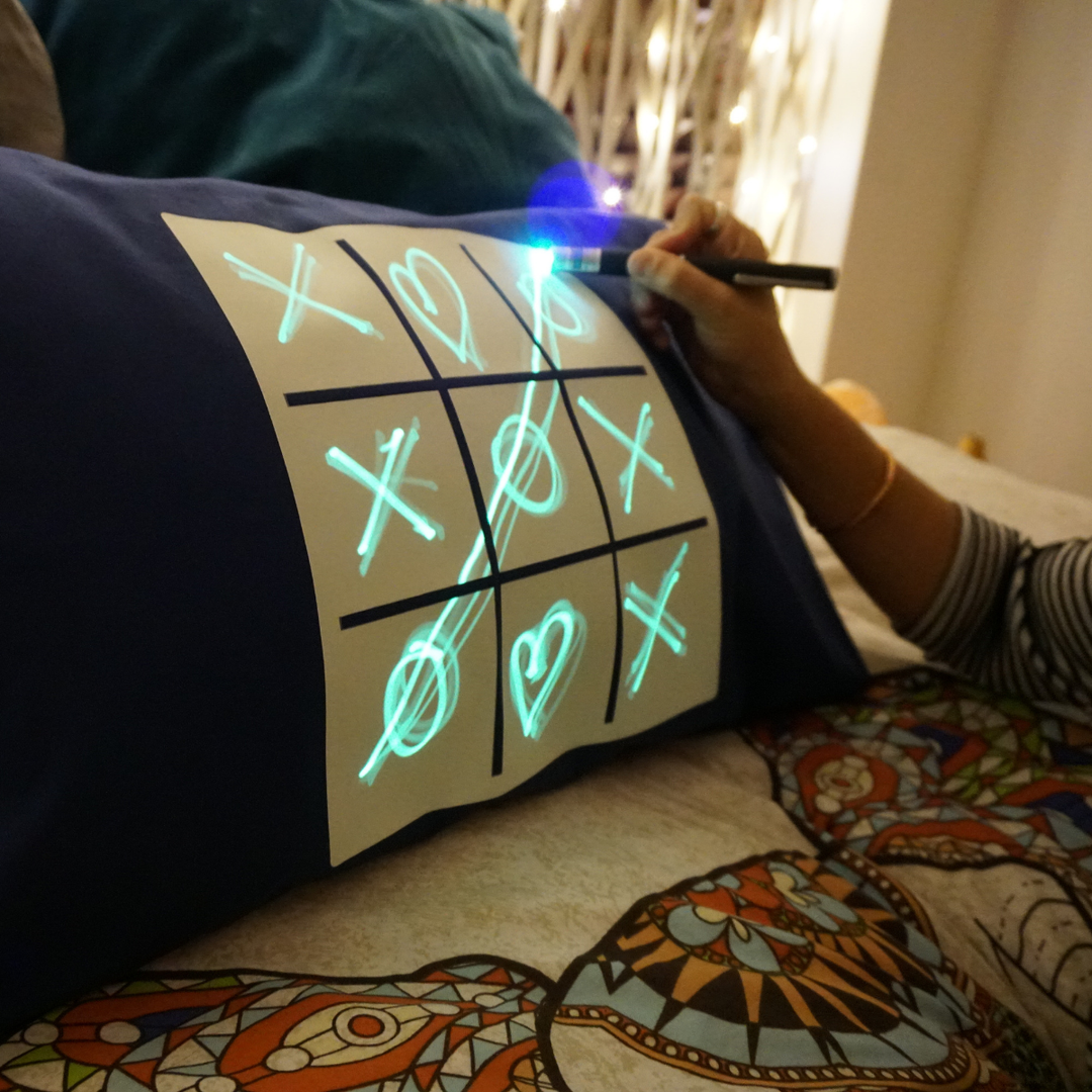 Glow Sketch Bedtime Pillowcase - Naughts & Crosses