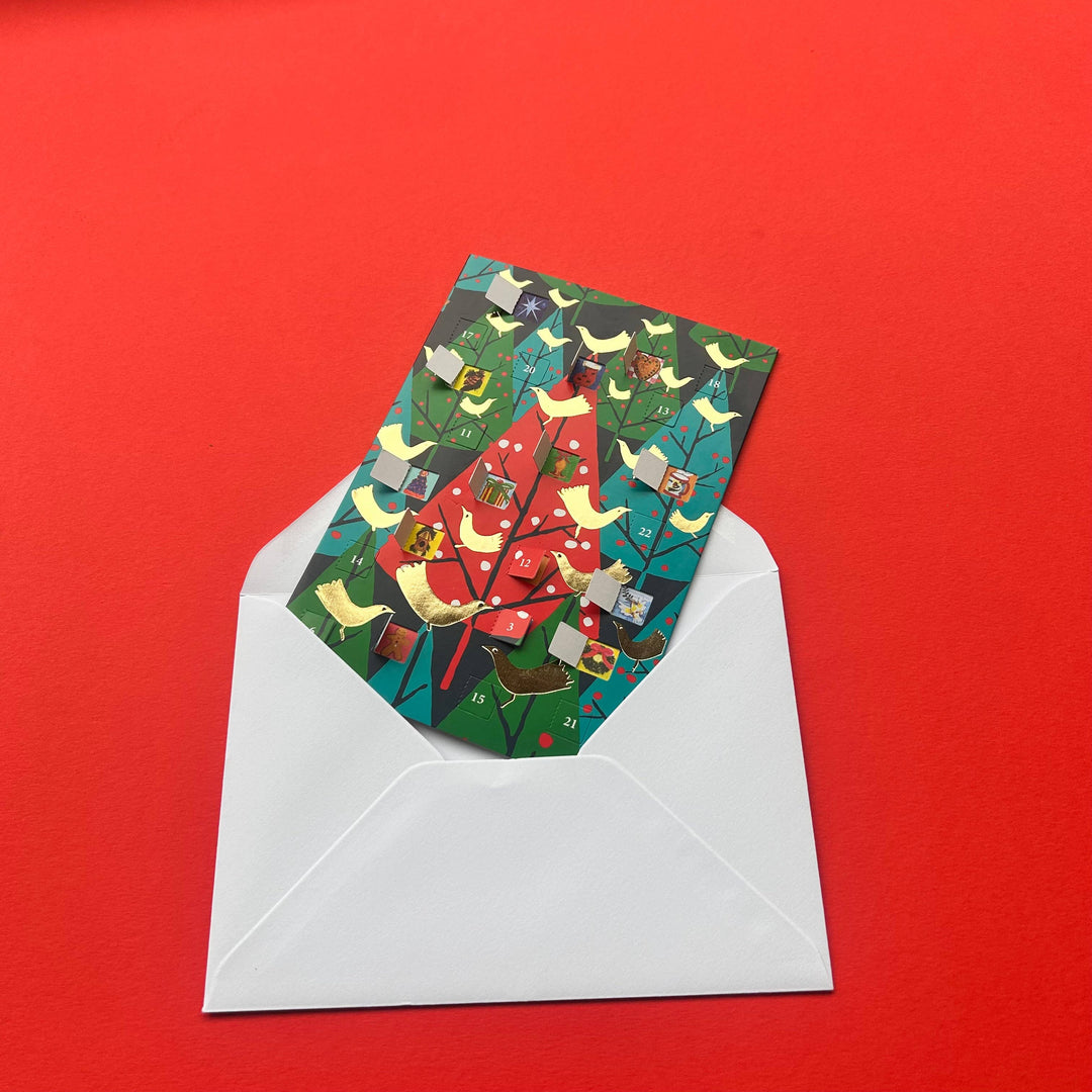 Brilliant Birds Gold Foil Advent Calendar Card - ACC 107