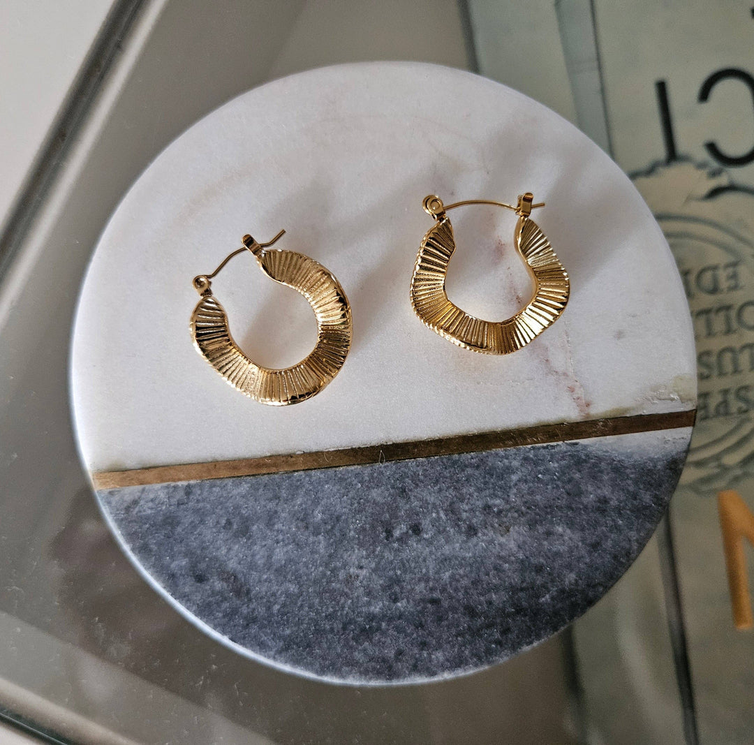 Wavy Hoop Earrings