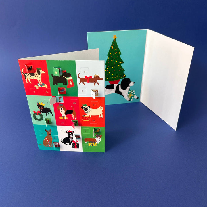 Festive Dog Advent Calendar Christmas Card - ACC 113