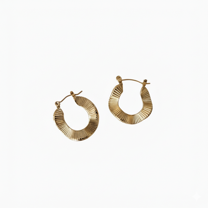 Wavy Hoop Earrings