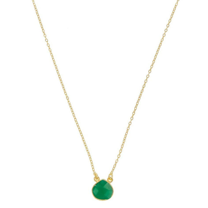 Cosmos Necklace Dark Green Onyx