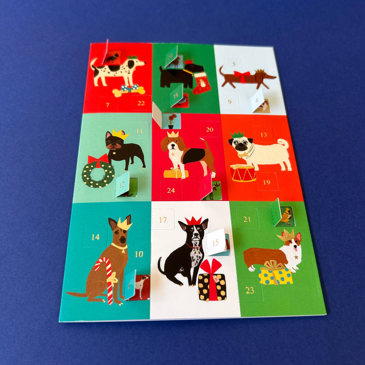 Festive Dog Advent Calendar Christmas Card - ACC 113