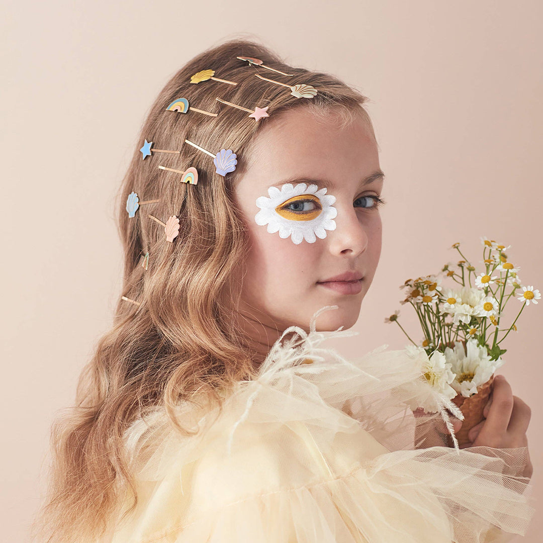 Enamel Rainbow Hair Slides