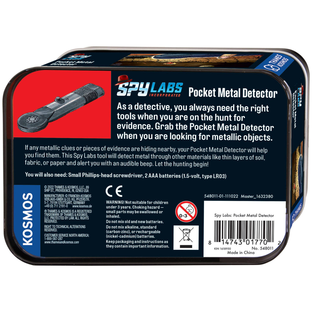 Spy Labs Pocket Metal Detector - Detective Kit