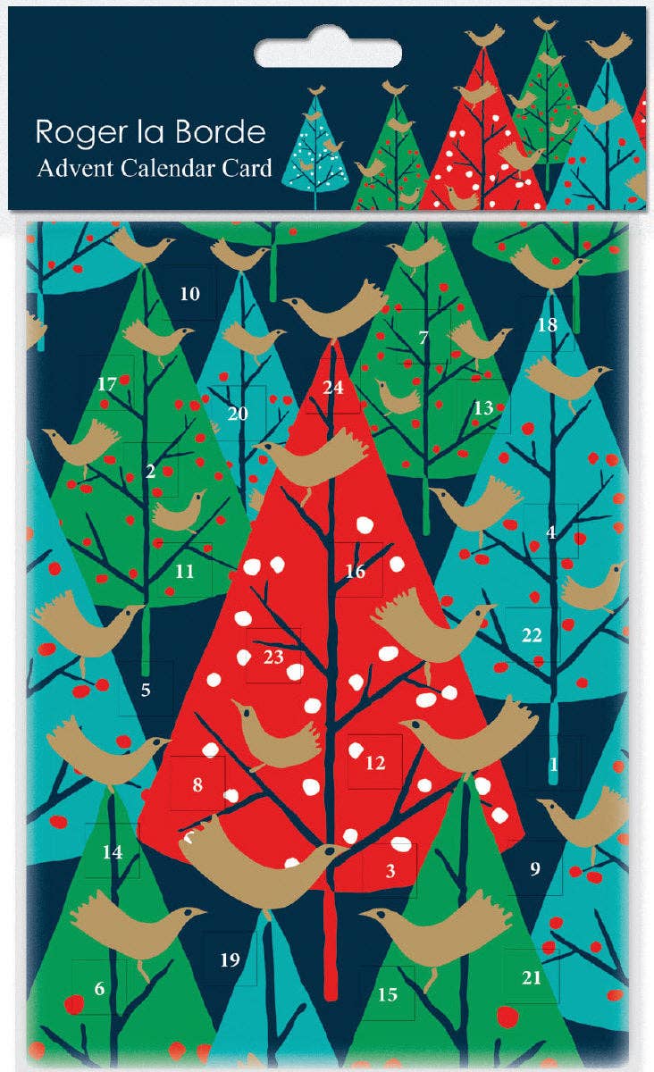 Brilliant Birds Gold Foil Advent Calendar Card - ACC 107