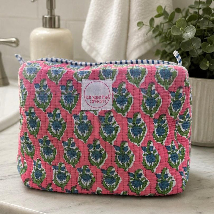 Hand Block Printed Cosmetic Bags