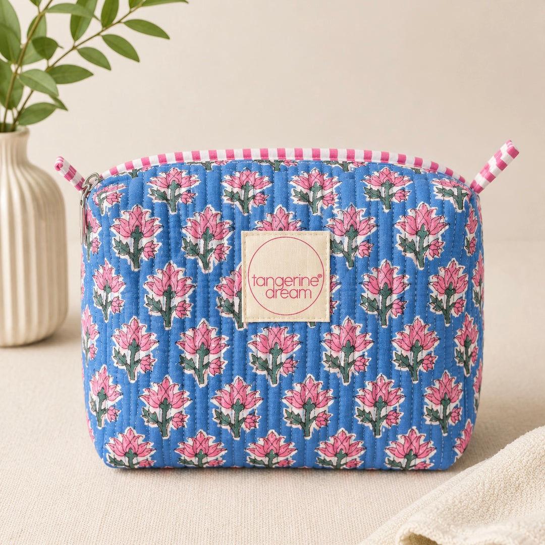 Hand Block Printed Cosmetic Bags