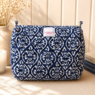 Hand Block Printed Cosmetic Bags