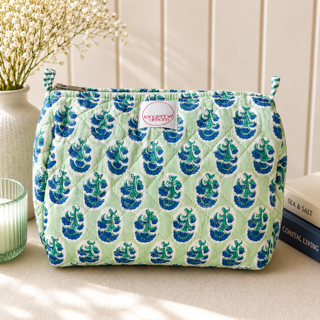 Hand Block Printed Cosmetic Bags