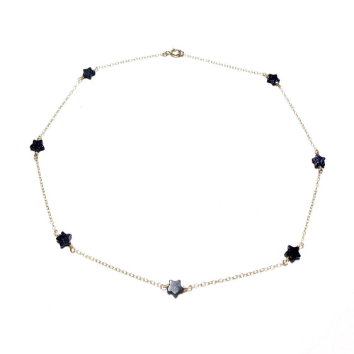 Navy Goldstone Star Bracelet