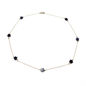 Navy Goldstone Star Bracelet