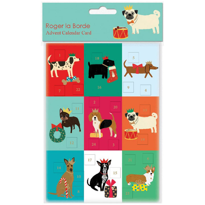 Festive Dog Advent Calendar Christmas Card - ACC 113