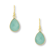 Load image into Gallery viewer, Ava Aqua Chalcedony Earrings