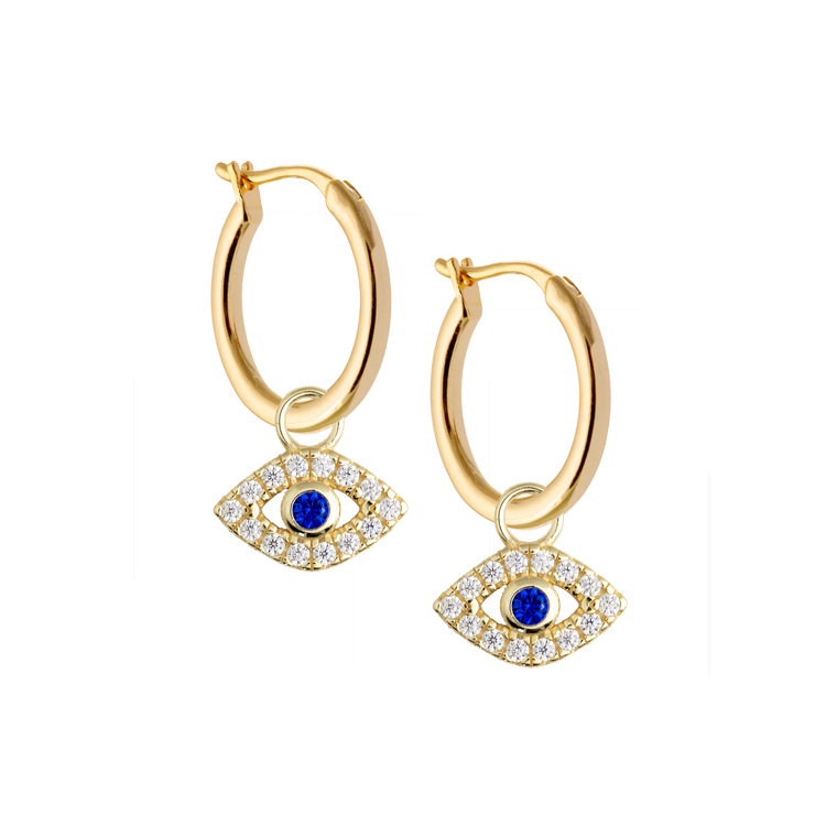 Zirconia Blue Eye Hoops