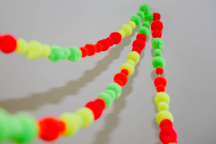 Neon Pom Pom Garland